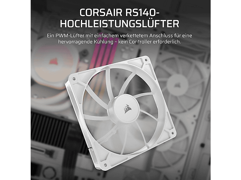 Thumbnail - CORSAIR CO-9050194-WW RS140 Single Pack Gehäuselüfter