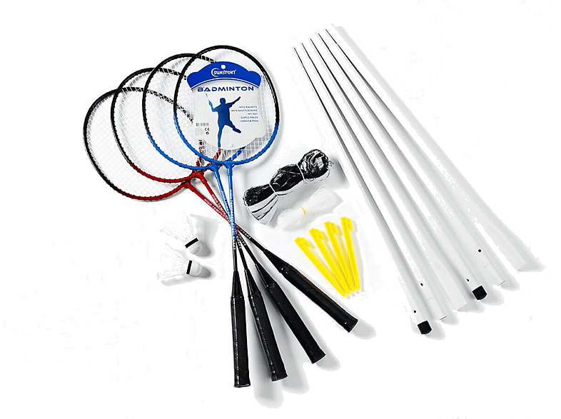 Zestaw do badmingtona TACTIC Sunsport Badminton. dla 4 osób Czerwono-niebieski