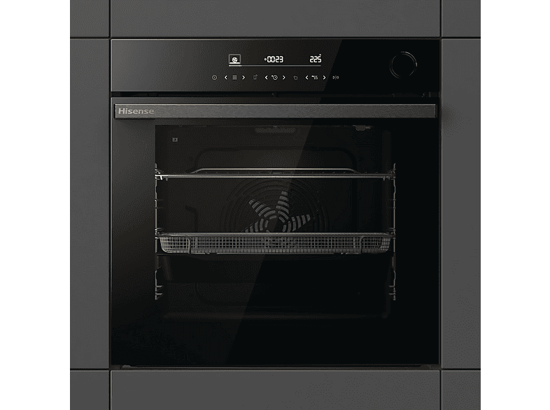 Hisense BSA66346ADBG, Multifunción, Hidrolítico, 77 l, 59.5 cm, WiFi, Doble Grill, Air Fry, Negro