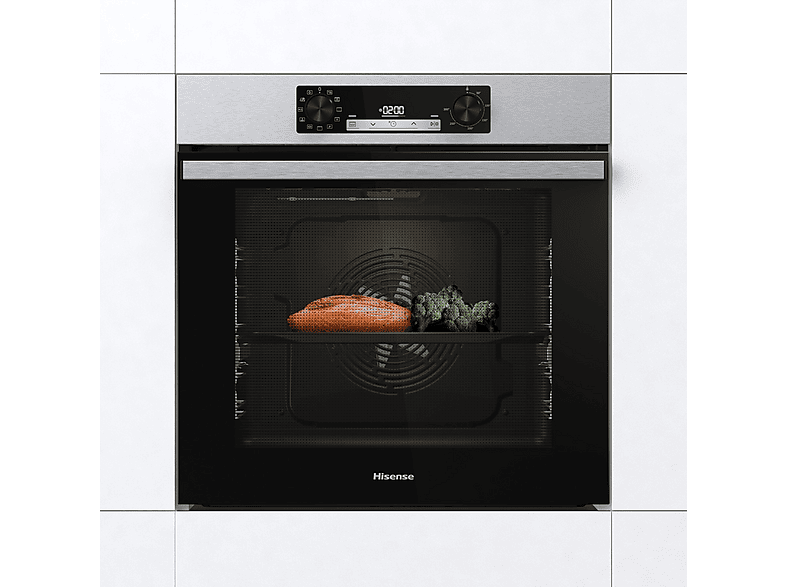 Hisense BI62216AXE2, Multifunción, Hidrolítica, 77 L, Doble Grill, 59.5 cm, Acero Inox