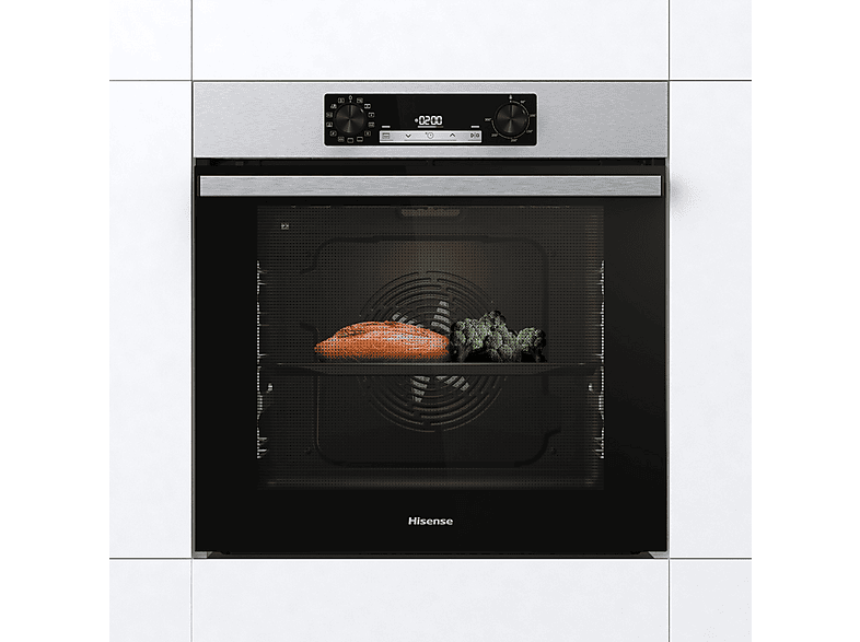 Hisense BI64213E14PX, Multifunción, Pirolítico, 77 L, 59.5 cm, Modo Air Fry, Inox