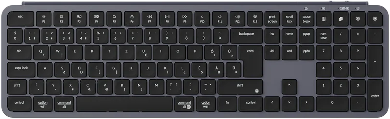 KEYCHRON B6 Pro vezeték nélküli UltraSlim billentyűzet, 2,4GHz+Bluetooth, Magyar kiosztás, fekete (B6P-K1-HU)