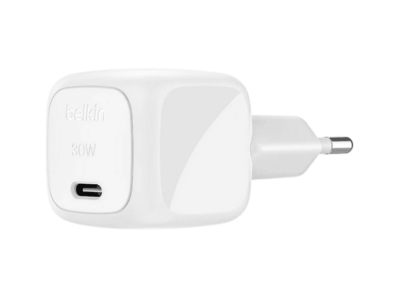 BELKIN BC WCA008 30W USB-C Şarj Adaptörü + Type-C to C Kablo Beyaz