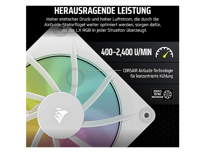 Thumbnail - CORSAIR CO-9051029-WW iCUE LINK LX120 Gehäuselüfter