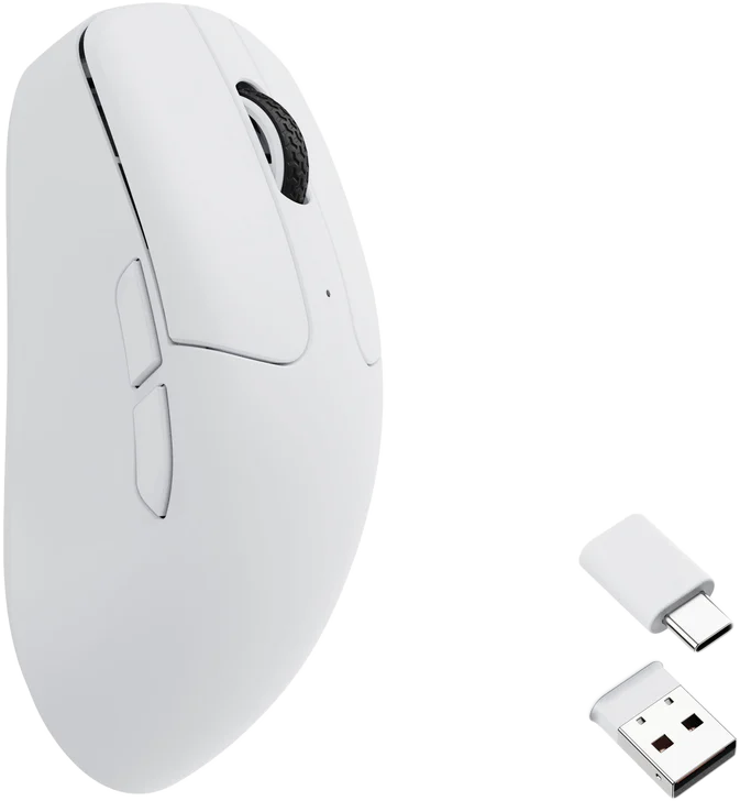 KEYCHRON M2 vezeték nélküli optikai egér, max 26000 dpi, 2,4GHz + Bluetooth, fehér (M2-A3)