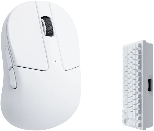 KEYCHRON M4 4K vezeték nélküli optikai egér, max 26000 dpi, 2,4GHz + Bluetooth, fehér (M4-A5)