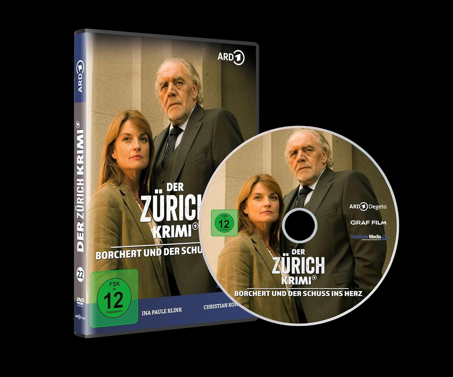 DVD-Cover von "Der Zürich Krimi". Zeigt drei Personen, die Hauptfiguren, und die DVD-Disc. Grünes Bewertungssymbol sichtbar.
