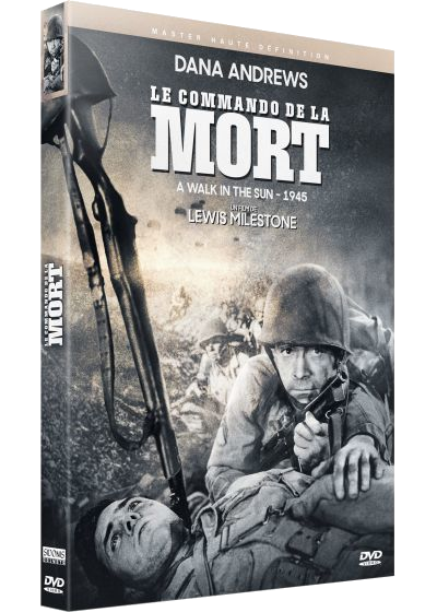Une couverture de DVD représente des soldats de la Seconde Guerre mondiale. Un soldat vise avec une arme. Le titre est 'Le Commando de la Mort'.