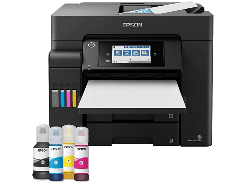 Epson EcoTank ET-5805, Multifunción, A4, Fax, Pantalla Táctil, ADF, Wi-Fi, Negro