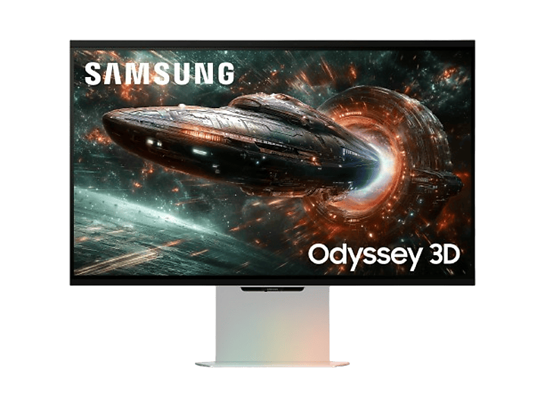 Samsung Odyssey 3D G90XF LS27FG904XUXEN, 27, UHD 4K, 165Hz, 1ms, sin Gafas, IA Video, Hub, Altura ajustable, Plata