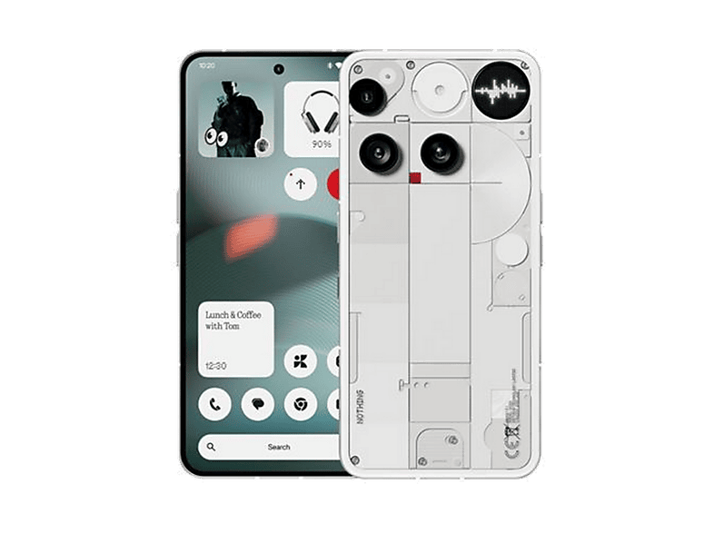 Móvil - Nothing Phone 3, Blanco, 512GB, 16 GB, 6.67" AMOLED, Qualcomm® Snapdragon 8S Gen 4, 5150 mAh
