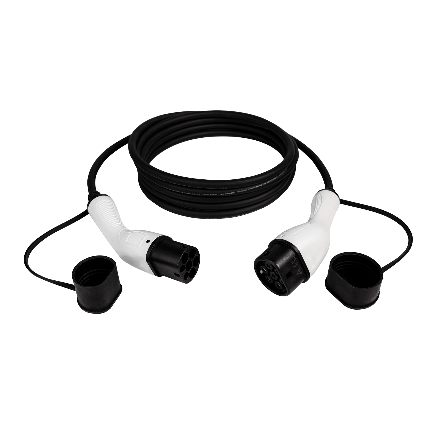 Sinox Type 2 16a 3 Phase 5m Zwart Ev Oplaadkabel