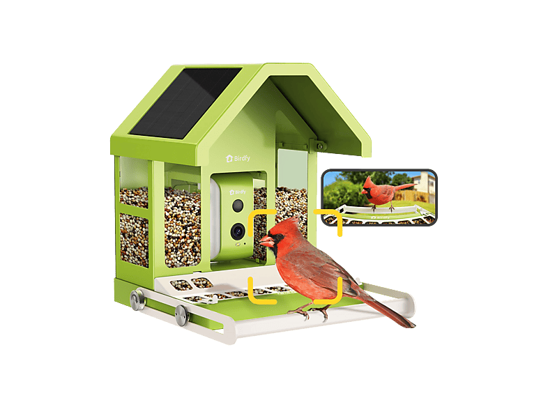 Birdfy Metalen AI Vogelhuisje met Zonnepaneel