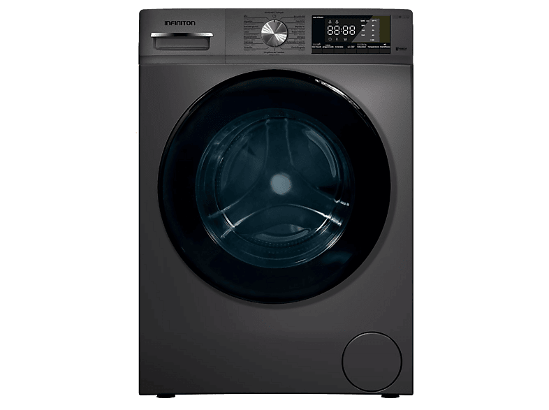 Lavadora carga frontal - Infiniton WM-S72ADX, 7 kg, 1200rpm, 15 Programas, Inverter, Antialérgenos, Dark Inox