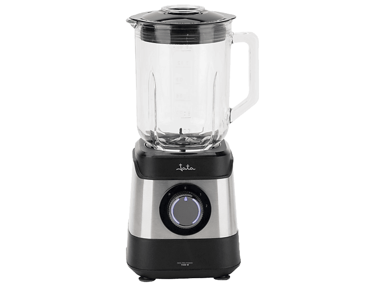 Batidora de vaso - Jata JEBT3855, 1500W, 1.8l, 2 Velocidades + Pulse, Pica Hielo, Acero inoxidable