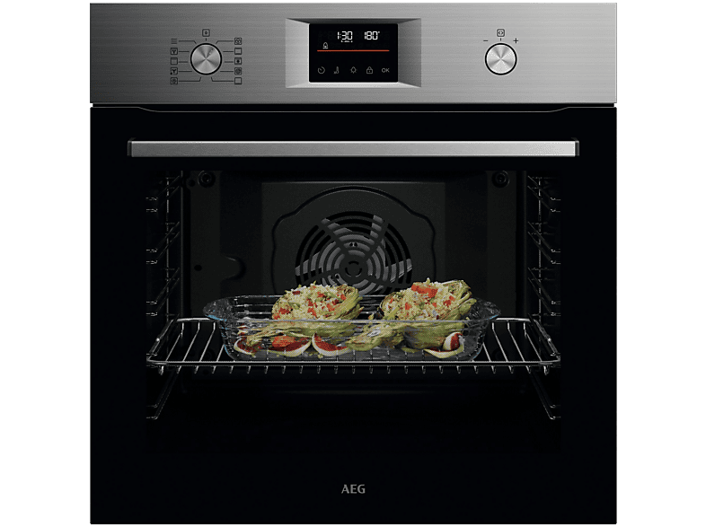 AEG GU5PB43FSM, Multifunción, Pirolítico, 72 l, Función Grill, 60 cm, INOX Antihuellas