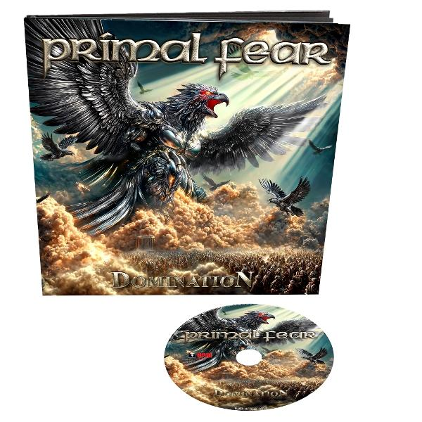 Albumcover von Primal Fear, mit einem Adler über einer Menschenmenge. Eine CD mit dem gleichen Design befindet sich darunter.