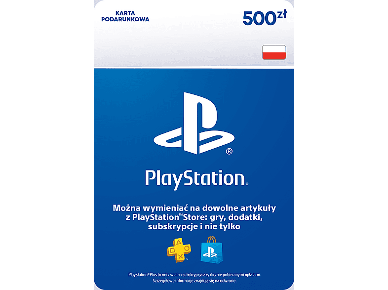 Kod aktywacyjny PLAYSTATION Karta podarunkowa 500 PLN