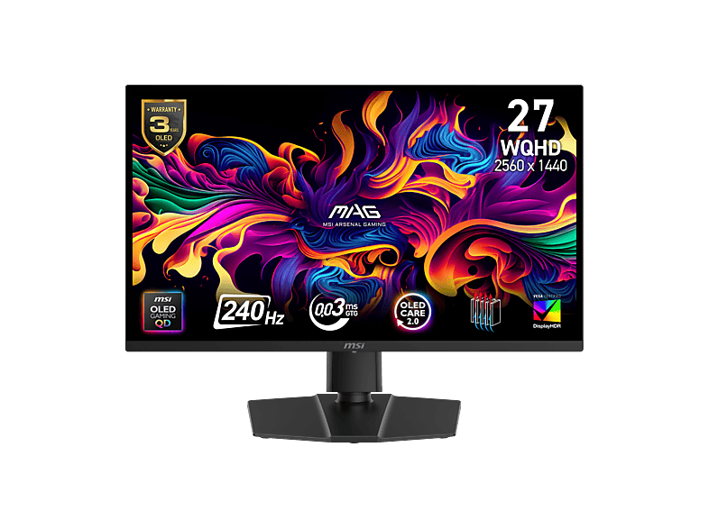 MSI Mag 271qp Qd-oled X24 - 26.5 Inch Wqhd Oled (organic Light-emitting Diode)