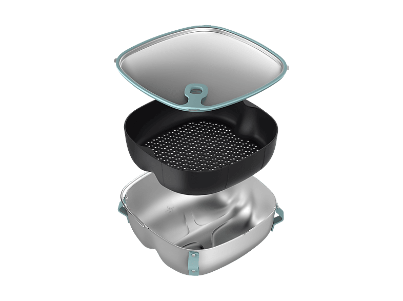 Philips Accessoire Voor Airfryerxxl Van 8.3 L 2-in-1 Stoom- En Roerbakset (hd9960/00)