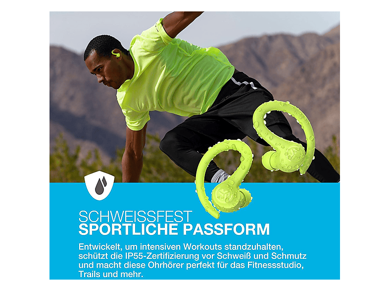 Thumbnail - JLAB Go Air Sport+ True Wireless, In-ear Kopfhörer Bluetooth Neon Yellow