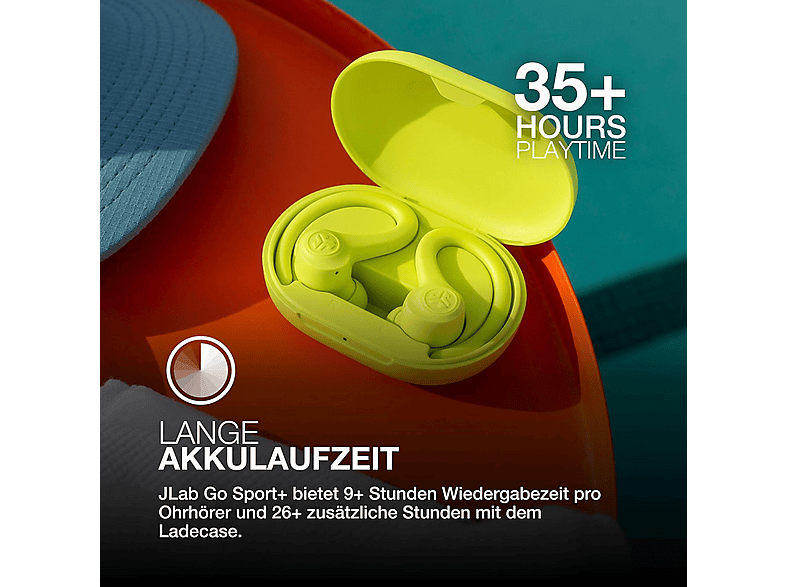 Thumbnail - JLAB Go Air Sport+ True Wireless, In-ear Kopfhörer Bluetooth Neon Yellow