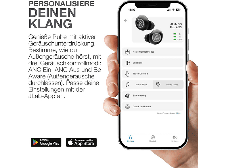 Thumbnail - JLAB Go Pop ANC, In-ear Kopfhörer Bluetooth Fuchsia