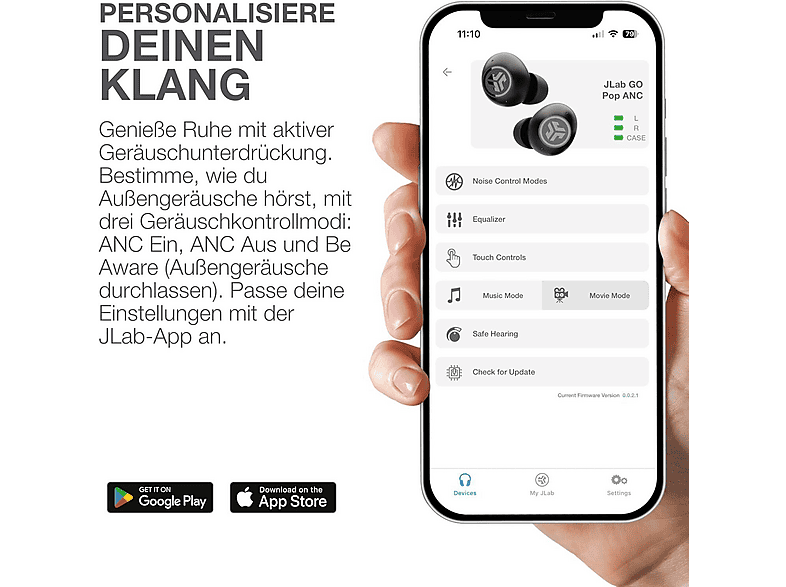 Thumbnail - JLAB Go Pop ANC, In-ear Kopfhörer Bluetooth Teal
