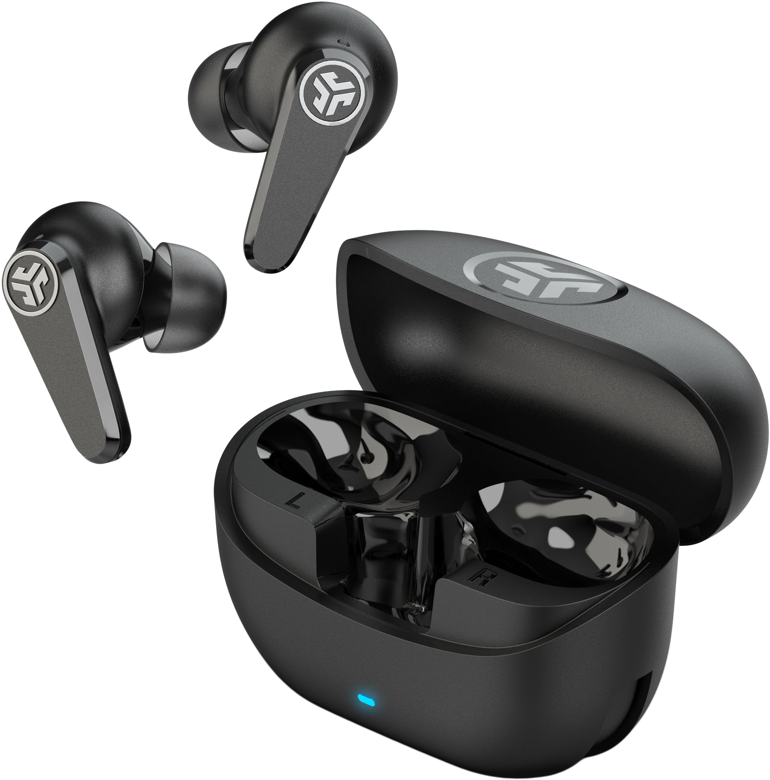 JLAB Go Pods ANC, TWS, zajszűrős vezeték nélküli fülhallgató mikrofonnal, fekete