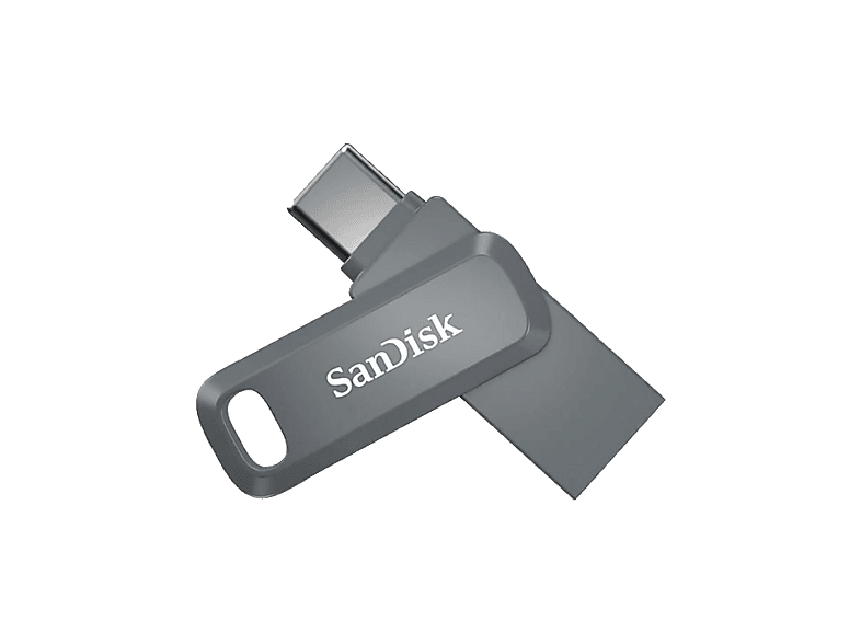 Pendrive para móvil 128 GB - Sandisk Ultra Dual Drive Go, USB-C, 2 en 1, USB-A, 3.2, OTG, 400 MB/s, Gris