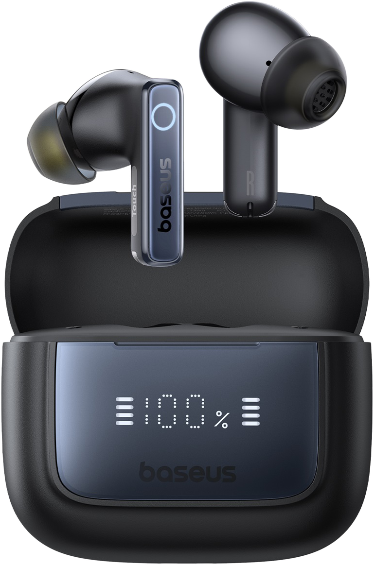 BASEUS Bowie 35 ANC, TWS, zajszűrős vezeték nélküli fülhallgató mikrofonnal, fekete (A0007380012300)
