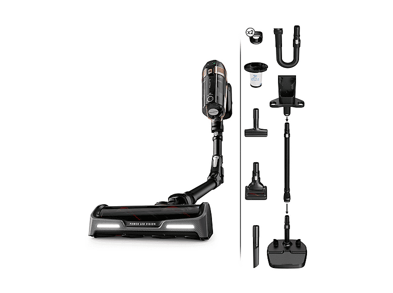 Rowenta X-Force 15.60 Rh99F1 scopa elettrica senza filo, Senza sacco, 520 W Scopa Ricaricabile