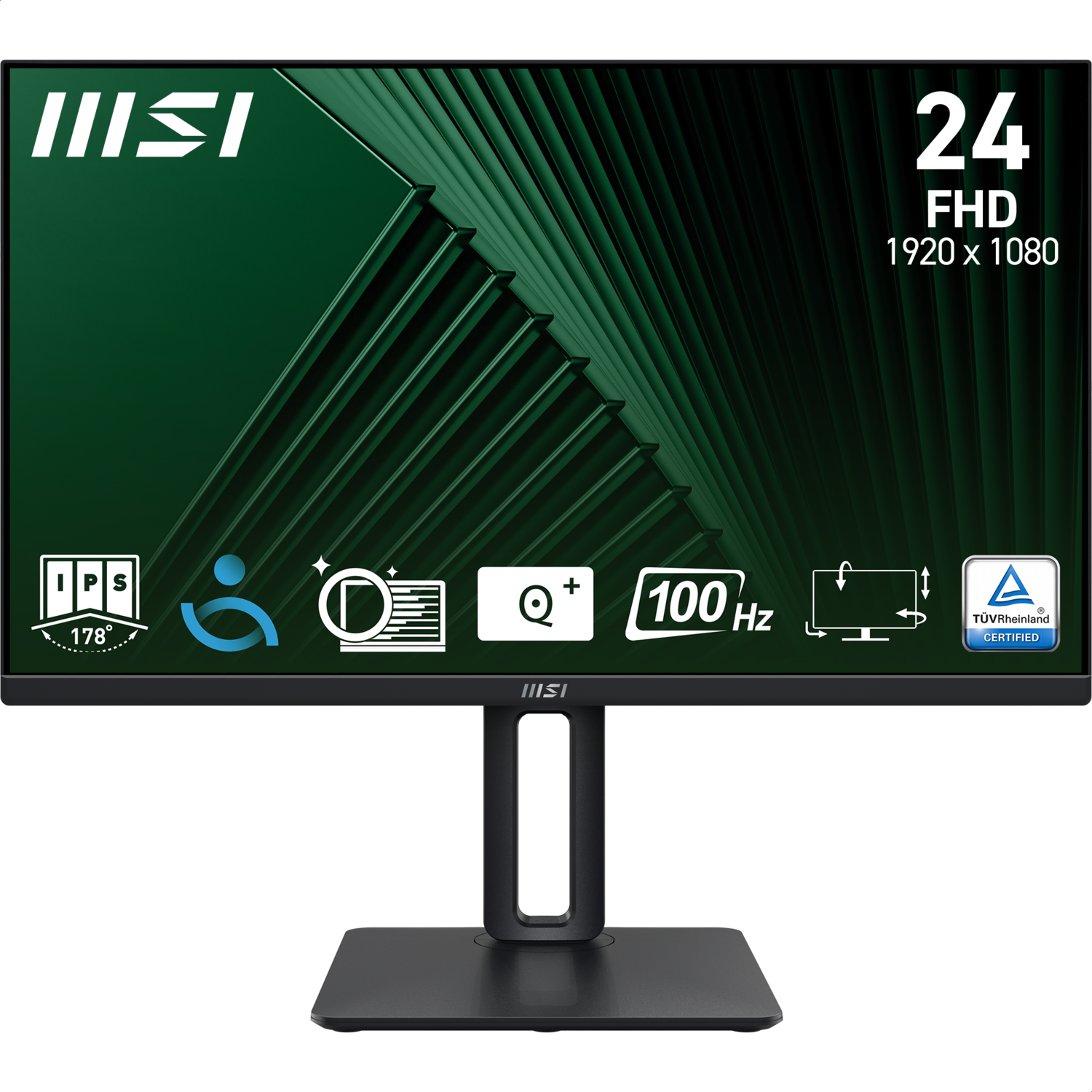 MSI PRO MP245PG - Full HD Monitor - 100hz - 24 inch - Speakers - 4 Way Adjustable