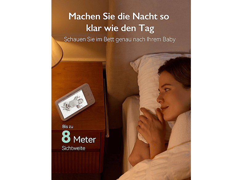 Momcozy BM014-WH94BA-A, 5.5 Zoll Babyphone; Video-Babyphone — Foto 2 von 5