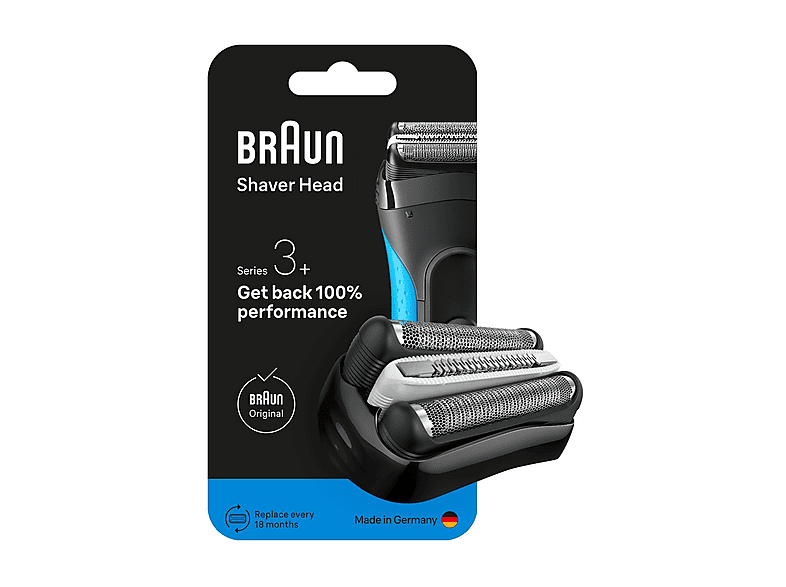 Testina di ricambio per rasoio Braun Series 3, compatibile con tutta la Serie 3 (modello 32B, Series 3+ e ProSkin) Testina Rasoio