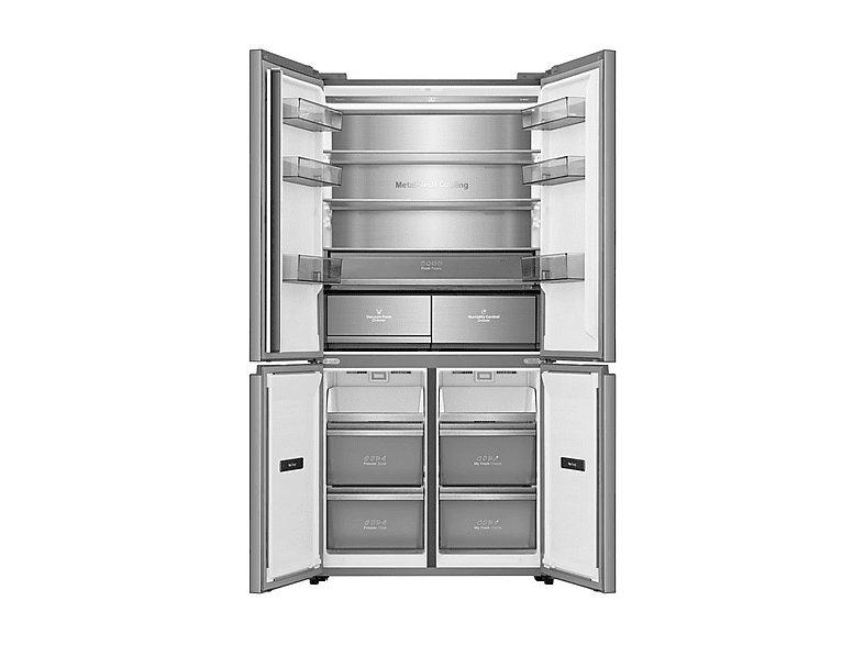 Hisense RQ5P605NSVE French Door, Kühl- und Gefrierkombination (591 l, E, 1900 mm hoch, No Frost (verminderte Eisbildung), Schwarzes Glas) — Foto 3 von 6