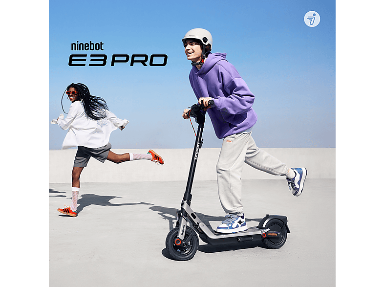SEGWAY Ninebot E3 Pro D E-Scooter (10 Zoll, Schwarz / Silber Rot)