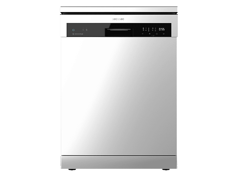 Cecotec Bolero Aguazero 6500 Inox C, 15 servicios, 6 programas, 60 cm, Dual Zone Wash, Auto Open, Motor Inverter Plus,