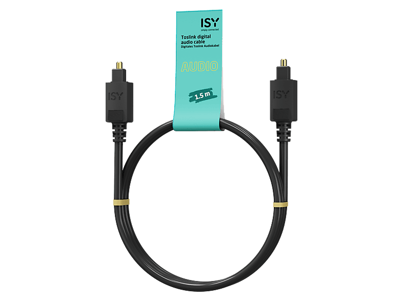 Kabel Toslink ISY IAU-1012 1.5m Czarny – zdjęcie 3