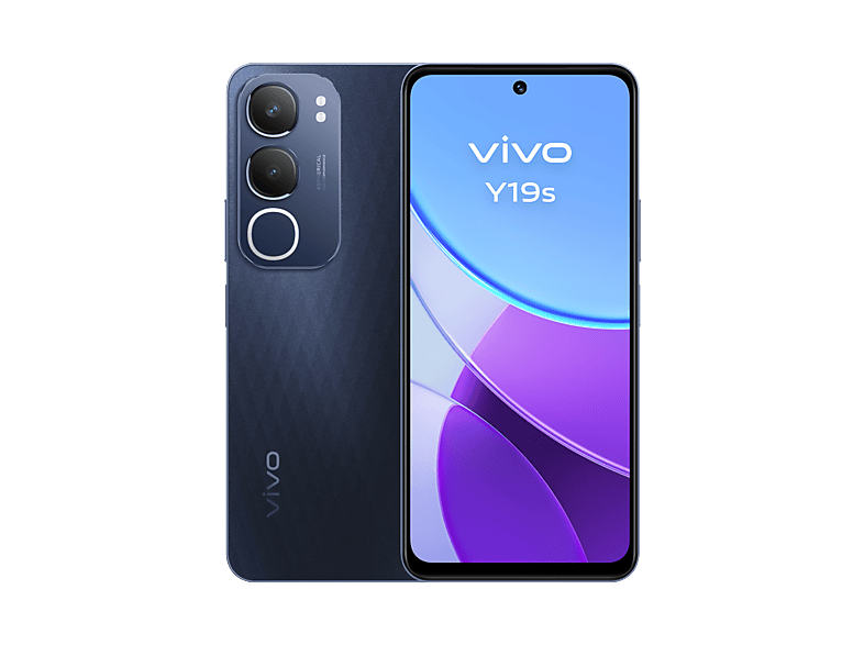 vivo Y19S, Glossy Black, 128GB, 6GB RAM, 6.68 LCD, Unisoc T612, 5150 mAh