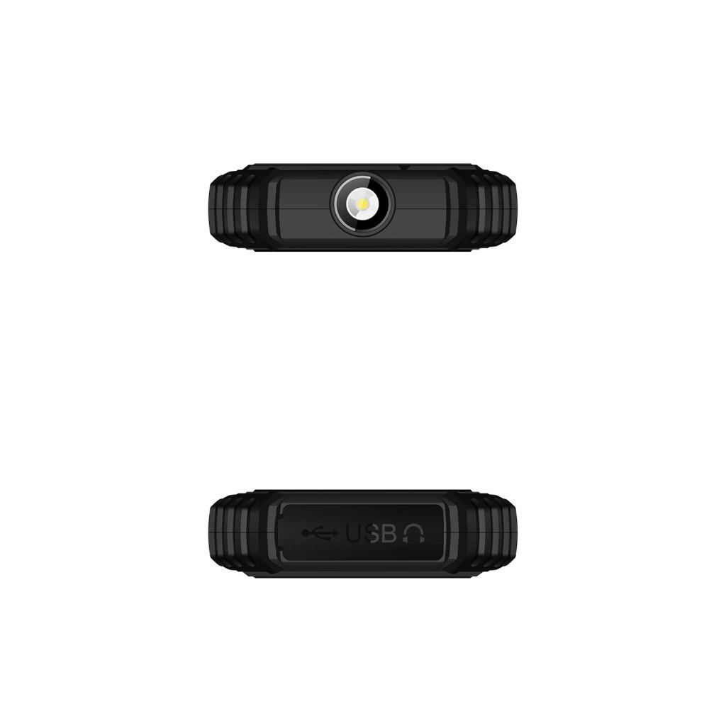 Két fekete téglalap. Az egyikben lámpa, a másikban USB-port. Mindkettő fehér háttéren.