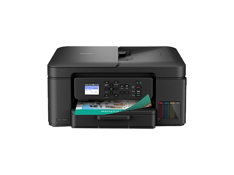 Brother DCP-T780DW, Inyección de tinta, Pantalla a color 1.77 LCD, 16 ppm Negro, 7 Color, Impresión doble cara, WiFi 5GHz y USB
