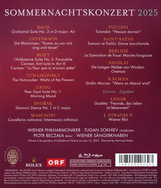 Ein weinrotes CD-Cover mit weißem Text listet ein Konzertprogramm auf. Enthält Komponisten, Stücke und Credits.