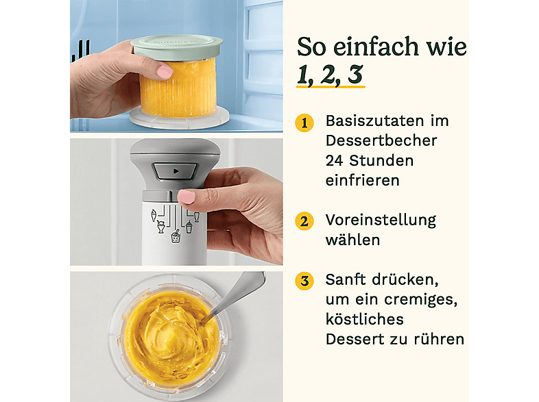 CUISINART IceFD10E FreezeWand Handliche Eismaschine (240 ml, Weiß) — Foto 2 von 5