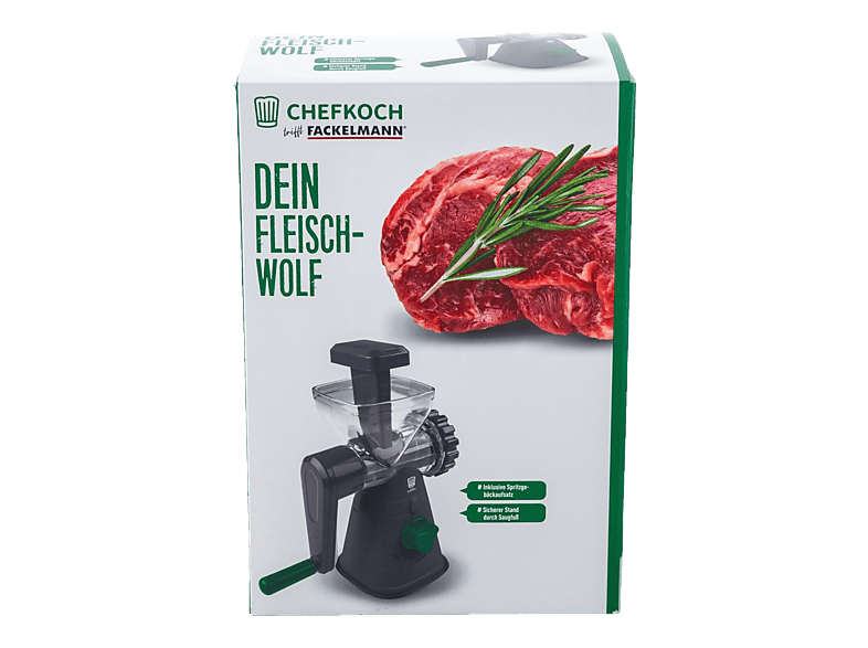 Chefkoch Trifft Fackelmann 23439 Fleischwolf mit Gebäckaufsatz — Foto 2 von 3