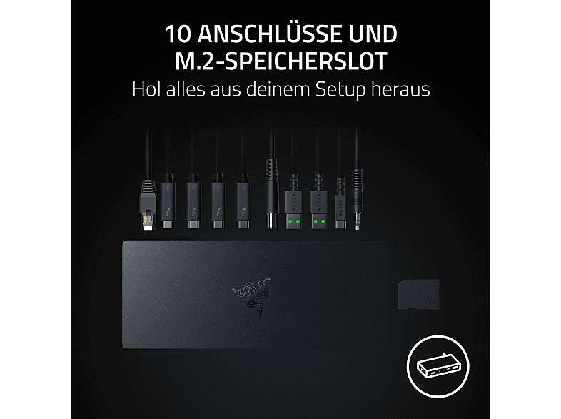Thumbnail - RAZER Thunderbolt 5 Dock Chroma, Dockingstation, Schwarz