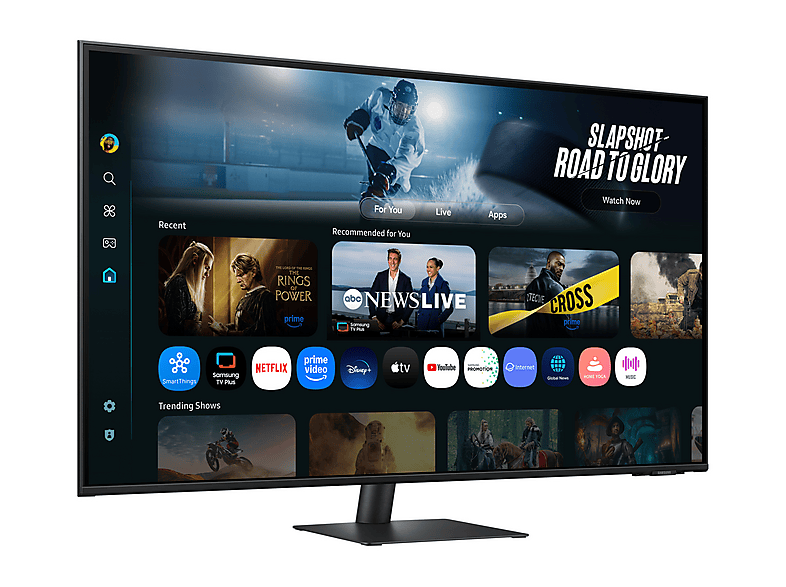 SAMSUNG S43FM700UU M70F 43 Zoll Smart Monitor, UHD 4K, 4 ms Reaktionszeit, 300 cd/m², 60 Hz, Schwarz — Foto 3 von 5