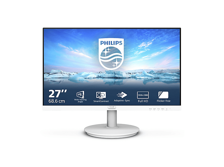 PHILIPS 271V8AW/00 MONITOR, 27 ", Full-HD, 1920 x 1080 Pixel, tempo di risposta 4 ms, refresh rate 76 Hz