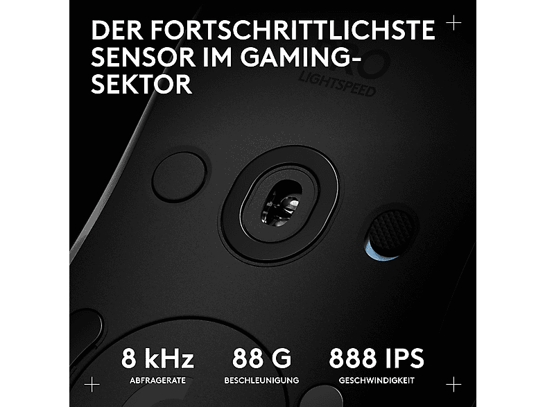 Thumbnail - LOGITECH G PRO 2 LIGHTSPEED für Rechts- und Linkshänder Gaming-Maus, Schwarz