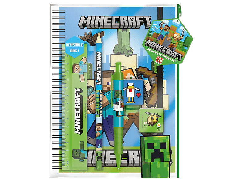 Pack papelería - Sherwood Minecraft A5 Bumper Stationary Set